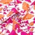 Плательная вискоза Розово-оранжевые цветы 52681