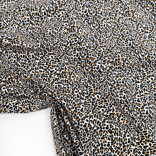 Плательный хлопок Мелкий леопард 53728