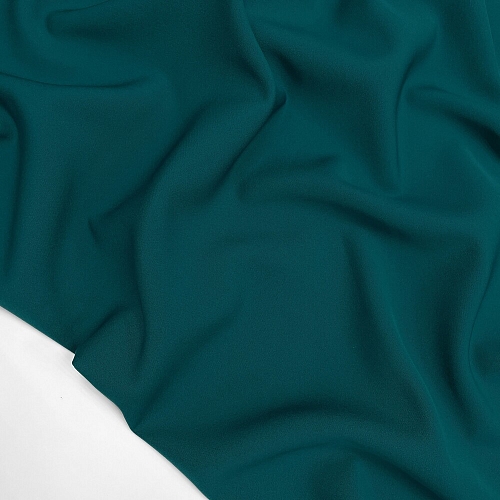 Креп костюмный сине-зелёный KR3010