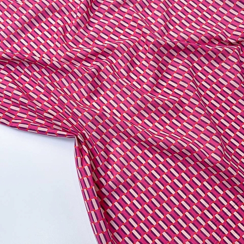 Плательно-блузочный хлопок Розовая абстракция 53566