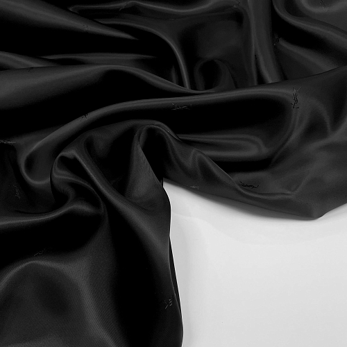 Подкладочная ткань Чёрная Ив Сен-Лоран 53308
