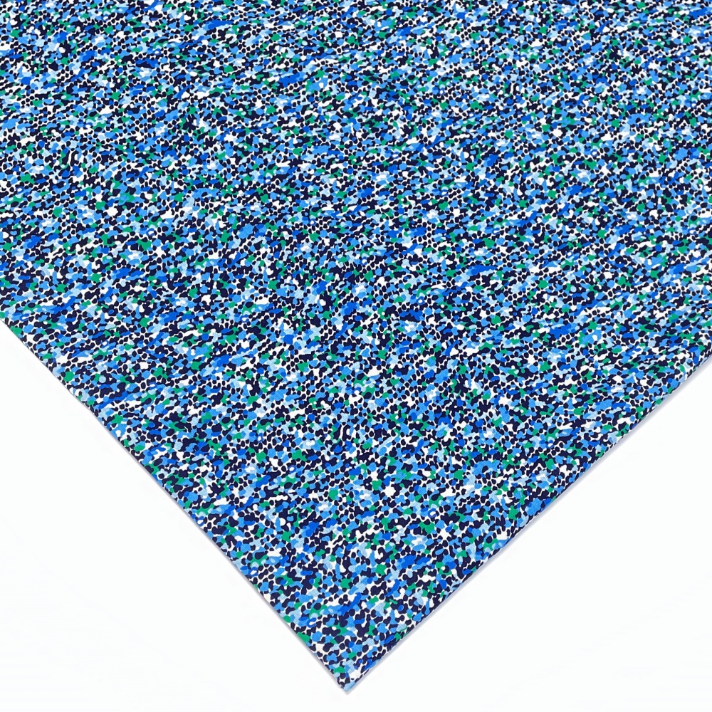 Плательно-блузочный хлопок Сине-голубая абстракция 52993