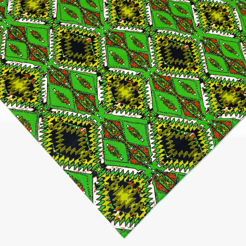Плательно-блузочный хлопок Зелёная абстракция 52992